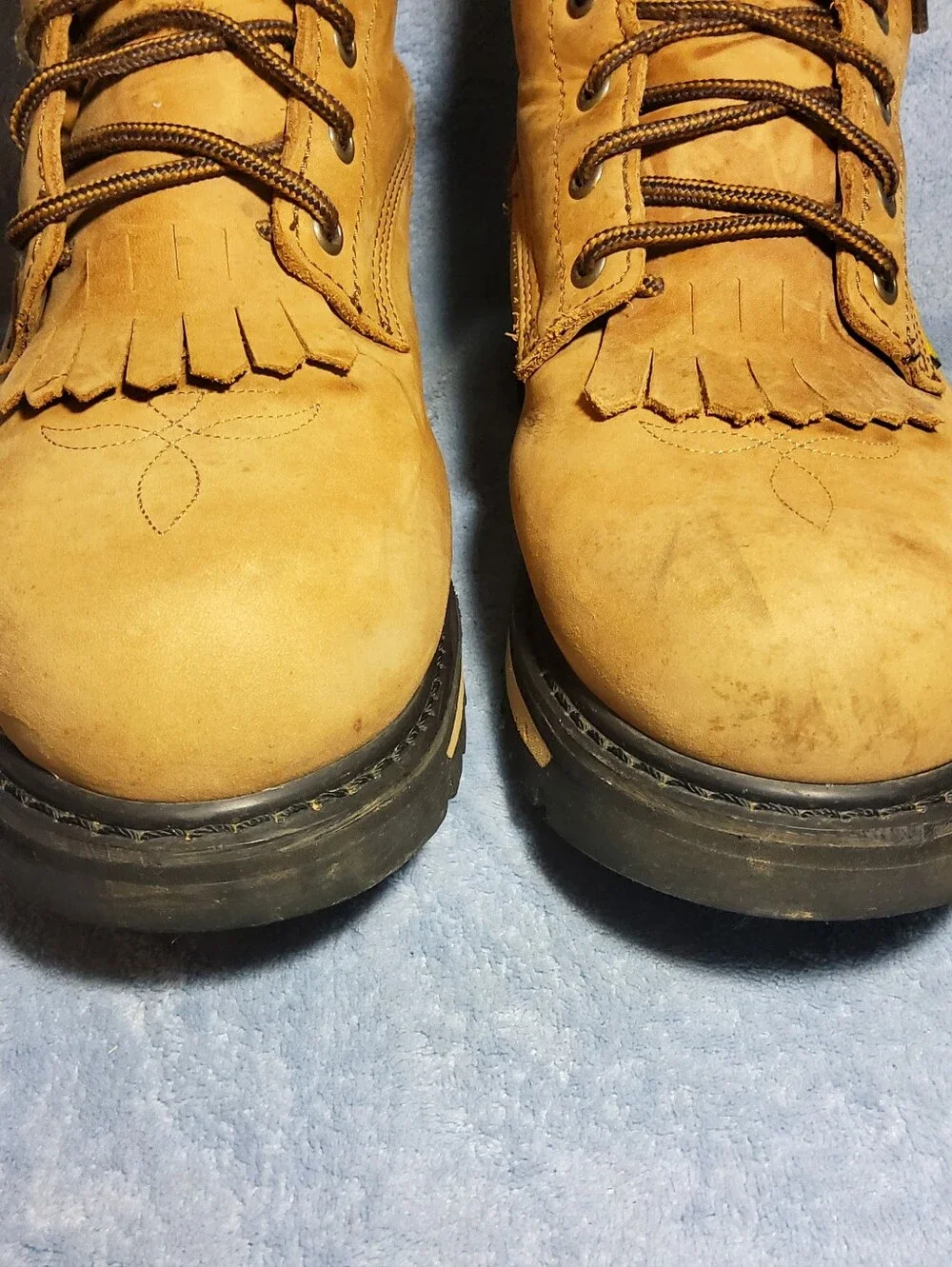 Guide Gear Lace Up Boots Mens 9.5 Tan Leather Waterproof Thinsulate Workwear